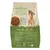 Back of Harringtons dry food bag showing feeding guide, adult dog benefits, ingredients list, and a bowl of kibble. Includes icons for recipe features and a visible adult dog image.