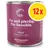 Confezione da 12x Herrmann's Manufaktur, testo visibile: Fix und pferdig. Für Sensible. Pferd mit Süßkartoffel und Zucchini. Testo in tedesco e inglese sulla confezione.