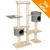 Tiragraffi per gatti con colonne in sisal, due cuccette grigie, amaca e piattaforme. Testo arancione in alto a destra: Top Seller.