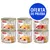6 latas de comida para gatos animonda Carny Single Protein Adult: Pute Pur, Huhn Pur y Rind Pur. Círculo azul con texto: OFERTA DE PRUEBA.