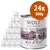 Wolf of Wilderness Wild Hills Junior, confezione 24x800g. Testo visibile: 100% grain-free recipe, fresh free-range duck and veal with wild berries, roots & wild herbs.