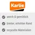 Karlie, weich & gemütlich, breiter erhöhter Rand, recycelte Materialien (texte en allemand)