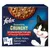 Purina felix Sensations Crunchy, 20+2, mit Rind, Huhn, Kaninchen, Lamm. Texte en allemand sur l’emballage. Illustration d’un chat et d’une assiette de nourriture visible.