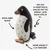 Penguin-shaped toy with natural rubber squeaker, made from 100 percent recycled, non-toxic materials, recyclable after use, and machine washable at a low temperature.