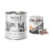 Wolf of Wilderness Kombi-Paket: 24 x 800 g Nassfutter + 4 x 70 g RAW Snacks - Wild Hills - Ente + Hühnerherzen