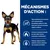 MÉCANISMES D’ACTION : Agit selon la consommation énergétique du chien, favorise la combustion des graisses et mélange de fibres pour la satiété. Texte en français belge.