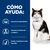 Texto: Cómo ayuda. Favorece la salud tiroidea. Favorece la salud renal y cardíaca. Ayuda a mantener la masa muscular. Incluye iconos relacionados y un gato sentado.