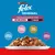 Purina Felix Original. Trozos cocinados al vapor en gelatina y salsa: atún y bacalao, gambas y solla, pollo y riñón, pato y cordero. Purina Felix Original. Trozos cocinados al vapor en gelatina y salsa: atún y bacalao, gambas y solla, pollo y riñón, pato y cordero.