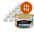 24 lattine da 85 g ciascuna di Purina Pro Plan Senior Longevis, alimento umido per gatti, con immagine della confezione e scritta 'Designed to be recyclable'.
