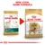 ROYAL CANIN Adult Golden Retriever dog food packaging, old and new designs side by side. Text above: NEW LOOK, SAME FORMULA.