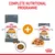 Image showing a complete nutritional programme with dry and wet food options, highlighting Royal Canin Hair & Skin products and 90% visible results after 3 weeks.