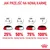 Instrukcja zmiany karmy: dni 1–2 – 25% nowej, dni 3–4 – 50%, dni 5–6 – 75%, dzień 7 – 100% nowej karmy. Logo Royal Canin.