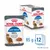ROYAL CANIN LIGHT WEIGHT cat food, 85 g x 12 pack. Text: 90% of cats achieved healthier weight in 8 weeks. Image shows pouch and box with cat and food pieces.