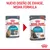 Comparación de dos envases de Royal Canin Urinary Care para gatos, 85 g. Texto: 'Nuevo diseño de envase, misma fórmula'. Cambia la imagen del gato y el diseño gráfico.