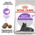 Royal Canin Regular Sterilised 7+ krmivo pre mačky, Komplex vitality, prispôsobená veľkosť granúl, obrázok čiernej mačky a granúl na obale.