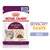 ROYAL CANIN Sensory Taste kattenvoer in gelei, 85 g. Tekst: SENSORY TASTE, GELEI. Afbeelding van kat en brokjes in gelei op de verpakking.