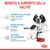 Benefici a supporto della salute: supporto della madre e del cucciolo, difese naturali ottimali, supporto del microbioma. Royal Canin visibile su ciotola.