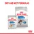 Royal Canin Light Weight Care dry and wet formulas shown, highlighting options to help limit weight gain. Text states 80% of dogs achieved a healthier weight. For all sizes and medium.