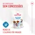 Royal Canin Training Treats Tasty Chews low calorie, embalagem de 110 g. Menos de 3 calorias por unidade. Texto: Recompensar sem concessões.
