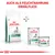Royal Canin Satiety Weight Management, erhältlich als Trockenfutter und Feuchtnahrung. Verpackungen mit Hundebild sichtbar.