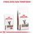 Royal Canin Gastrointestinal Moderate Calorie våtfoder och torrfoder för katt. Text: Finns även som torrfoder. Båda förpackningarna visar en kattillustration.