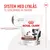 Royal Canin Treats 230 g med lynlåslukning. Tekst: SYSTEM MED LYNLÅS TIL GENLUKNING AF PAKKEN, easyopen zipsystem, compatible with gastrointestinal diets, low fat content, prebiotics and vitamin B12.