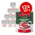 Rocco Single Meat Beef, 12 konzervi po 800 g. Na limenci prikazano crveno meso i simbol krave. Vidljiv tekst: It's meat time, Beef, Rind, Boeuf.