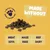 Dry pet food shown with text: made without wheat, maize, beef, soya, eggs, dairy. Includes message: a healthy tummy means a happier dog.