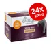Smilla Special Needs Sterilised macskaeledel pulykával, 24×100 g, feliratok: WITH TURKEY, BALANCED ENERGY CONTENT, GRAIN-FREE RECIPE, dobozon szürke macska képe