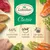 Lukullus Classic. 66% Selected Animal Ingredients, Fruits and Vegetables, High-quality Oils and Herbs. Imagen de carne, salmón, patatas, guisantes, zanahorias, brócoli y hierbas.
