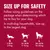 Storleksrekommendation för hundleksaker: S upp till 9 kg, M 7–16 kg, L 13–30 kg. I hushåll med flera hundar, välj storlek efter den största hunden.