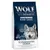Sac Wolf of Wilderness Raw Taste Scandinavian Fjords, 1 kg, texte visible : freeze-dried raw-coated, 100 % grain-free & potato-free recipe, with fresh salmon, reindeer and chicken meat.
