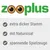 zooplus. Texte en allemand : extra dicker Stamm, mit Natursisal, spannende Spielzeuge.