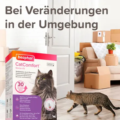 Beaphar CatComfort Starter-Kit feromoneilla, vaikuttaa 30 päivää. Muutoksiin ympäristössä. Sopii kissoille, stressitilanteisiin ja tiloihin jopa 70 m².