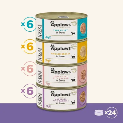 Applaws in Broth 24 x 70g - Variety Selection