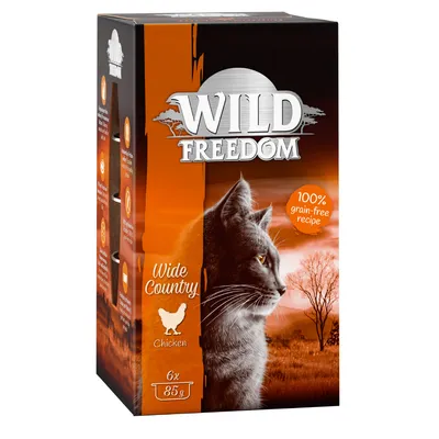 Wild Freedom Wide Country Katzenfutter mit Huhn, 100% getreidefreie Rezeptur, Packung mit 6 x 85 g.
