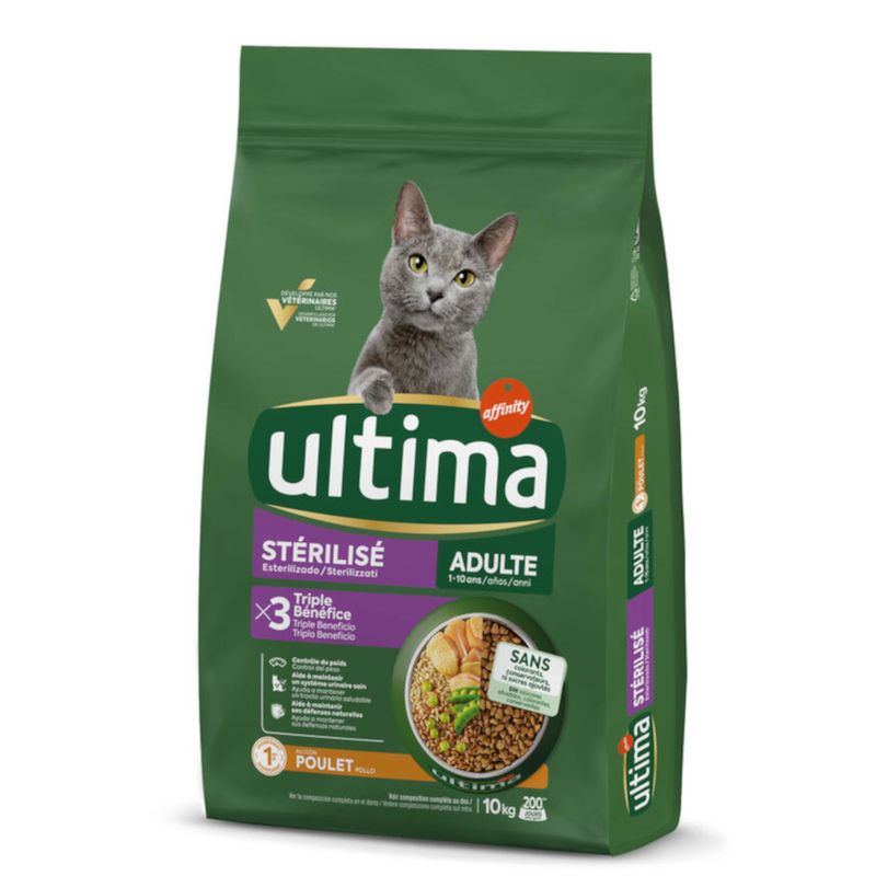 Ultima Sterilized Adult pollo pienso para gatos