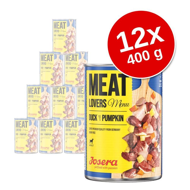 Megapakiet Josera Meatlovers Menu, 12 x 400 g