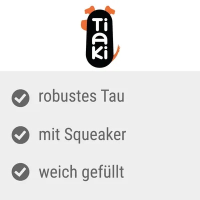 Tiaki. Robustes Tau, mit Squeaker, weich gefüllt.