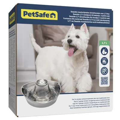 PetSafe® Seaside rozsdamentes acél macska itatókút