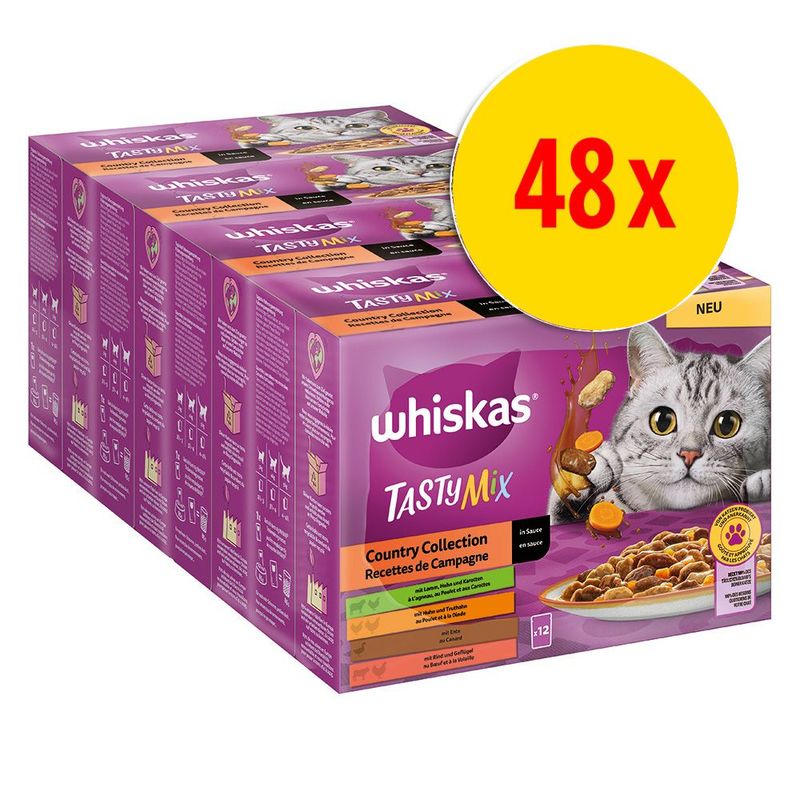 Multipack Whiskas Tasty Mix portionspåsar 48 x 85 g