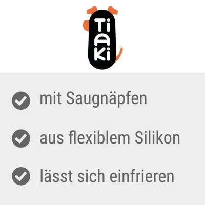 Tiaki. mit Saugnäpfen, aus flexiblem Silikon, lässt sich einfrieren (texte en allemand).