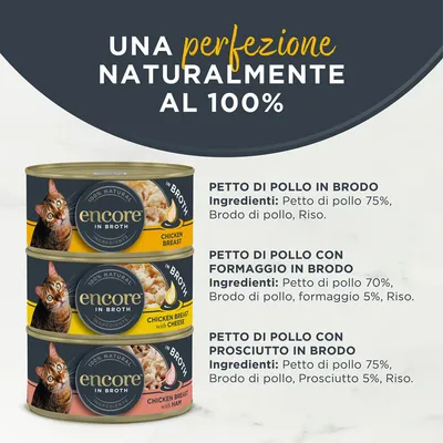 Encore Pacco misto in brodo in lattina 24 x 70 g Umido gatto