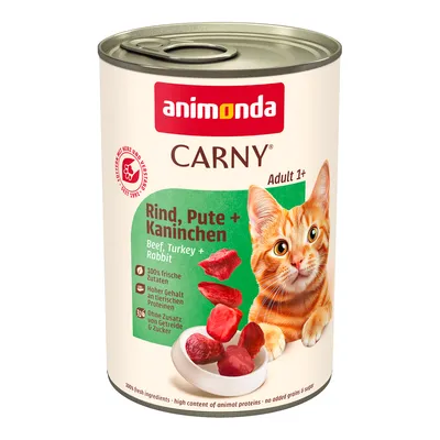 animonda kombi csomag: 12 x 400 g Carny Adult + 20 x 15 g Milkies snack