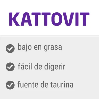 KATTOVIT, bajo en grasa, fácil de digerir, fuente de taurina