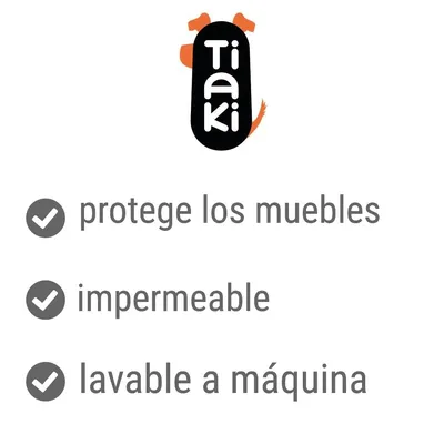 Tiaki. Protege los muebles, impermeable, lavable a máquina.