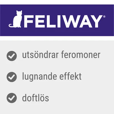 FELIWAY, utsöndrar feromoner, lugnande effekt, doftlös