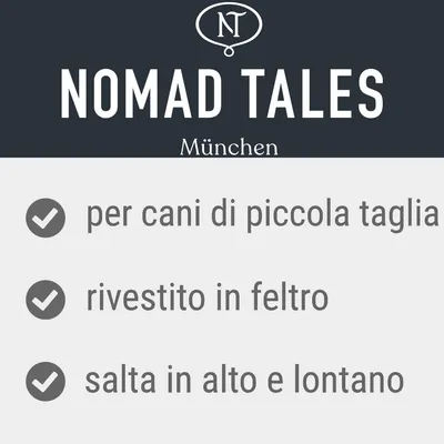 Nomad Tales München: per cani di piccola taglia, rivestito in feltro, salta in alto e lontano.
