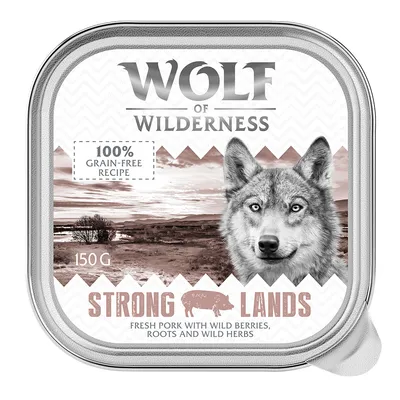 Wolf of Wilderness, 100% grain-free recipe, 150g, Strong Lands with fresh pork, wild berries, roots and wild herbs.