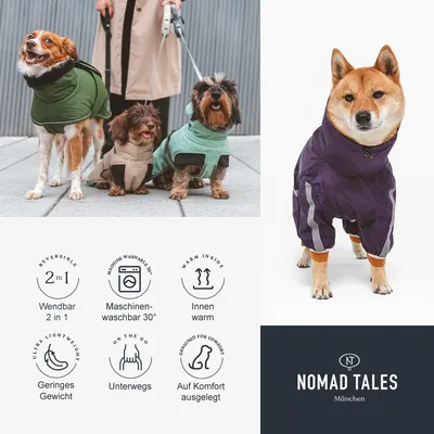 Nomad Tales Bloom hundefrakk puffer, oransje/beige